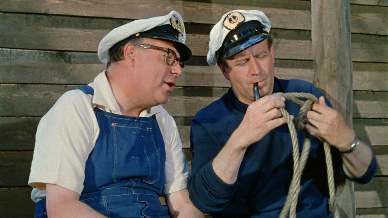 Drei Mann in einem Boot still 3